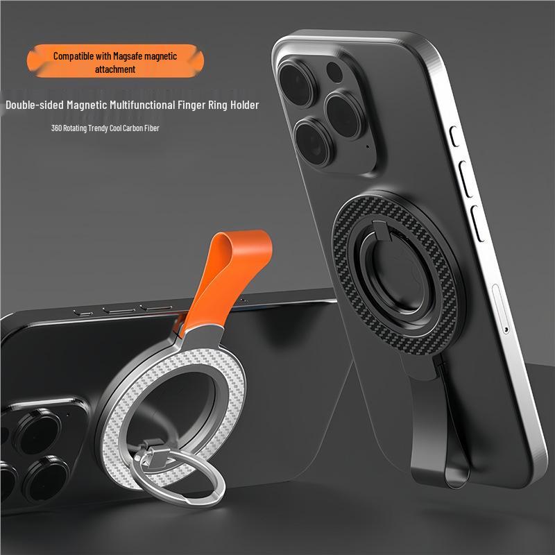 Glitter Double-Sided Magnetic 360° Rotating Holder Ring: Universal & Multi-functional for Men and Women.