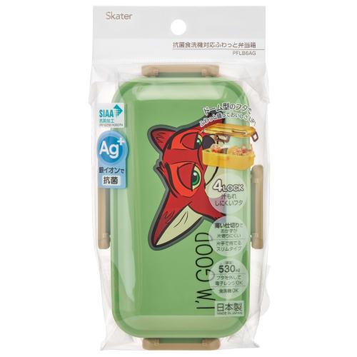 Skater Bento Box 530ml Antibacterial Fluffy Dome Lid For Women Made in Japan Disney Zootopia Nick PFLB6AG