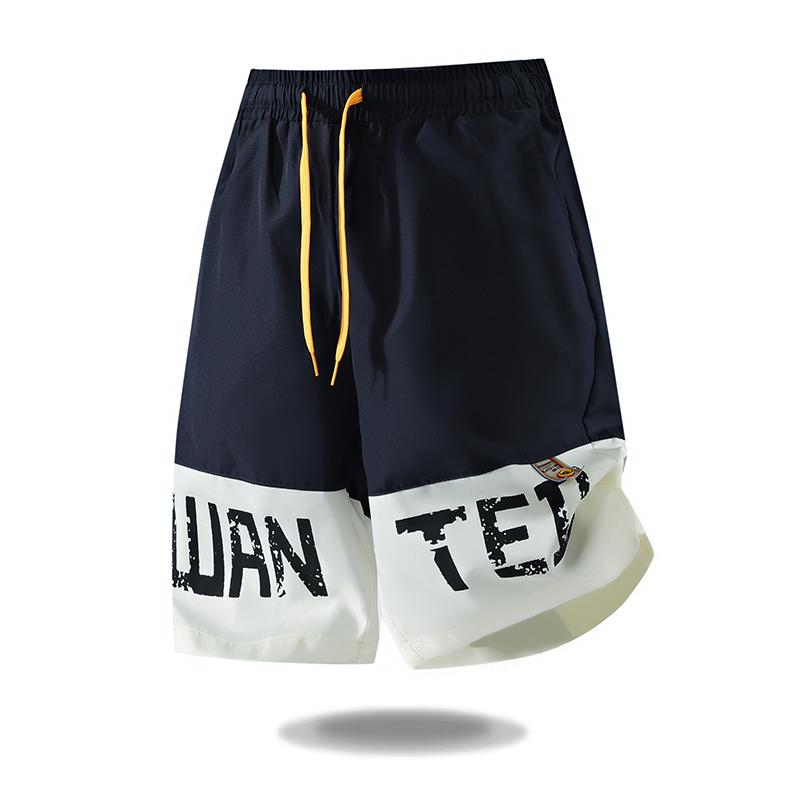 

Summer Casual Sports Shorts Men s Running Loose Running Fitness Men s Five Quarter Shorts Loose Shorts M чорний