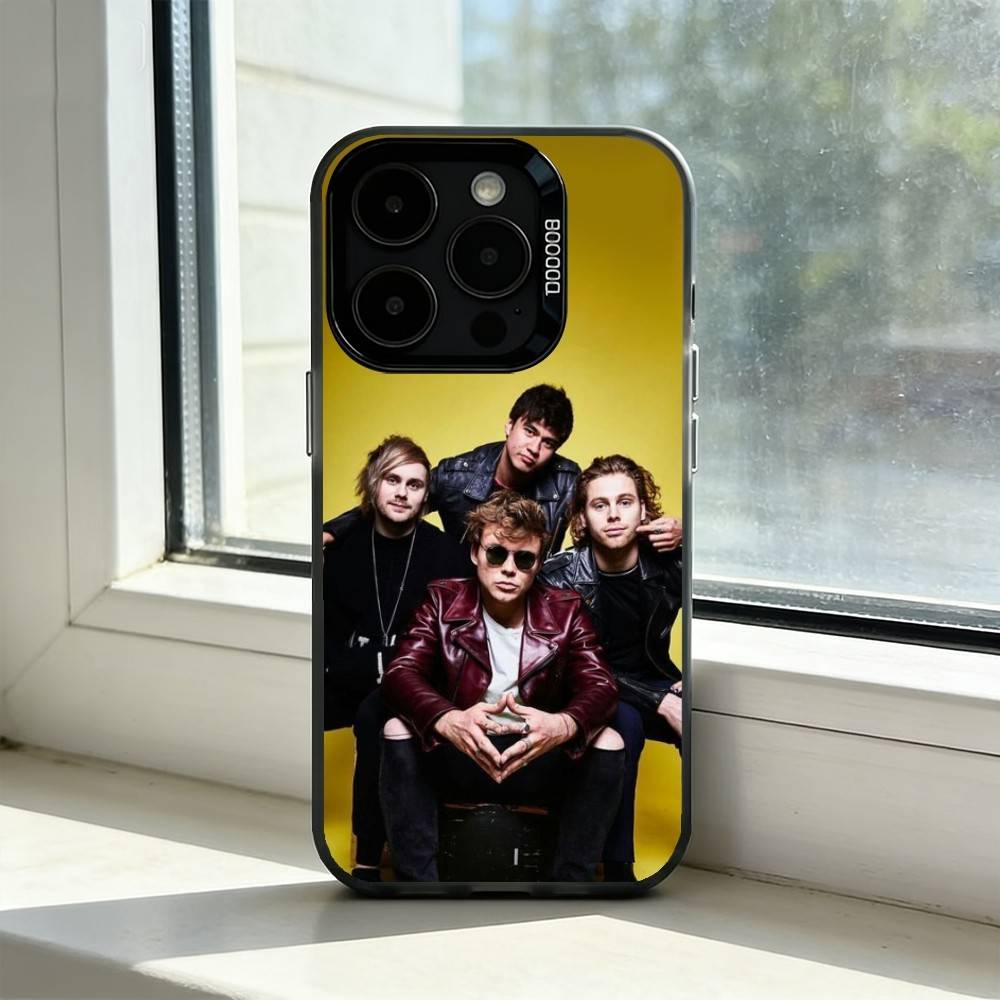 5 Seconds Of Summers 5SOS Phone Case For iPhone 17,16,15,14,13,12,11 Plus,Pro Max,XS,Colorful Silver Phone Case Funda Cover