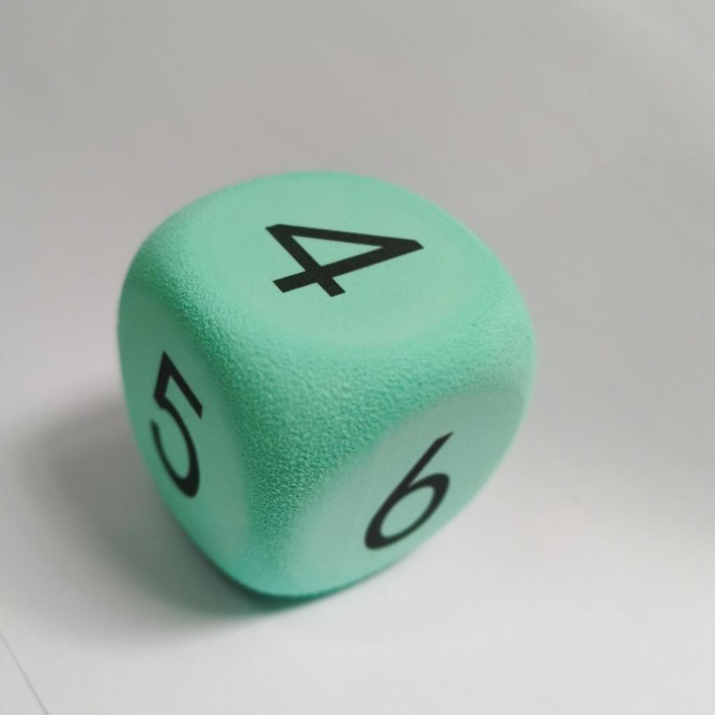 8cm EVA Rounded Corner Foam Dice - Six-Sided, 3.8cm Square