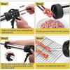 Jerky Gun Kit Stainless Steel 1LB Sausage Stuffer for Ground Meat with 5 Nozzles Dual Function
