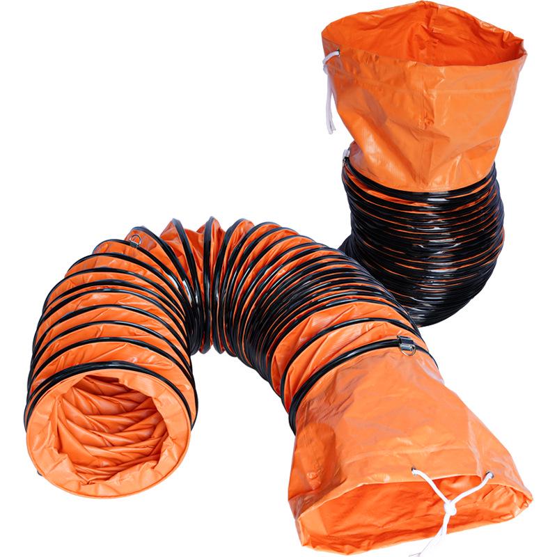 Thickened PVC Retractable Ventilation Duct: Flame Retardant, Acid & Alkali Resistant, High-Temperature Waterproof Exhaust Hose for Kitchen & Toilet.
