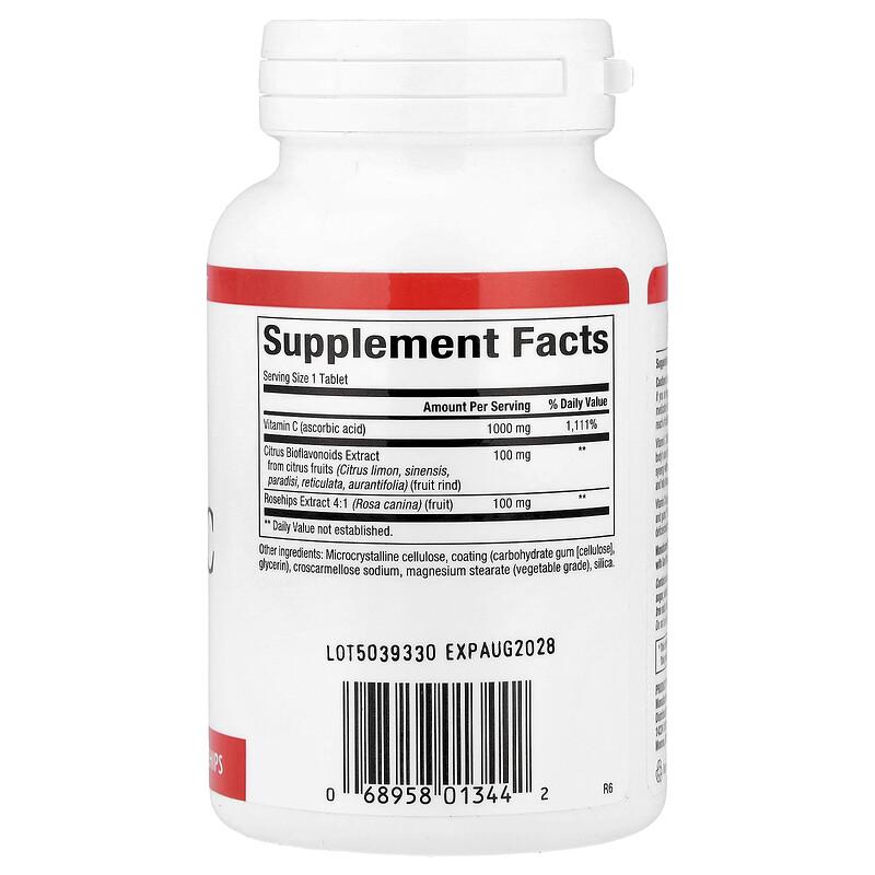 Vitamin C, Plus Bioflavonoids & Rosehips, 90 Tablets