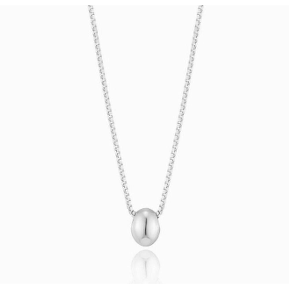 Silver 925 Volume Waterdrop Box Chain Necklace Llns24331U_S