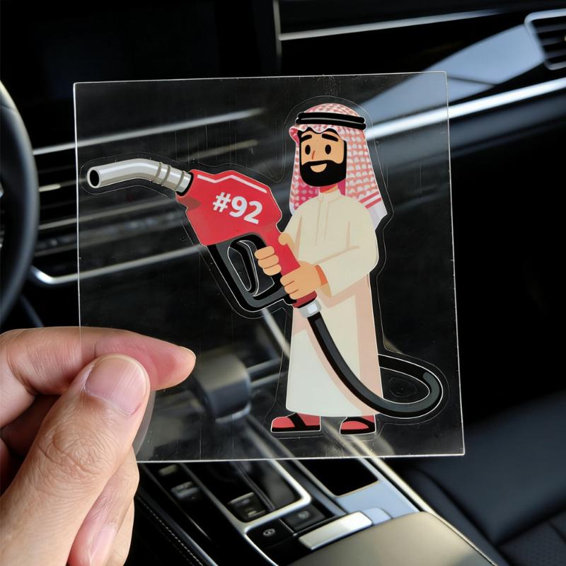 Oil Tank Sticker Sticky Wallpaper Oil Cap Sticker For Tractor Trailer Mirror Truck Window Motorcycle Vehicle 1/5Pcs