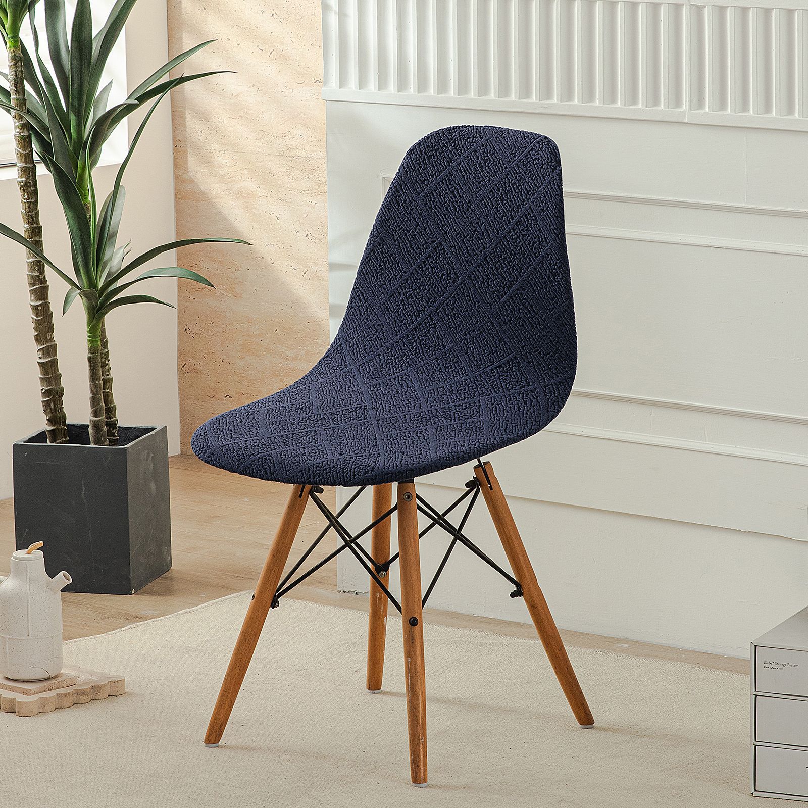 

1PC Elastic Thick Jacquard Chair Cover Dining Chair Cover Seat Covers Slipcover Furniture Protector Hotel Living Room Removable 1pc