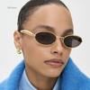 New Sardine Mirror Legs European and American Sunglasses Women's High Fashion Glasses Cross Border Oval Sunglasses Men