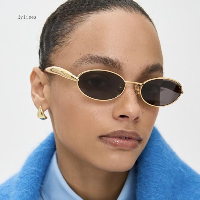 New Sardine Mirror Legs European and American Sunglasses Women's High Fashion Glasses Cross Border Oval Sunglasses Men