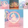 Cute Cartoon Unicorn Led Night Light Music Box Desktop Decor Ornament For Romantic Gift And Home Decor