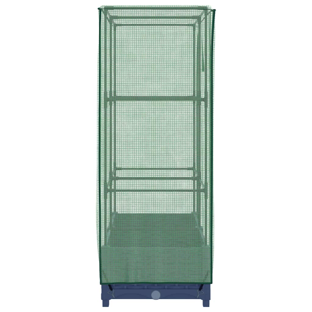Vidaxl Raised Planter With Greenhouse, Rattan Look, 80X40X123 Cm