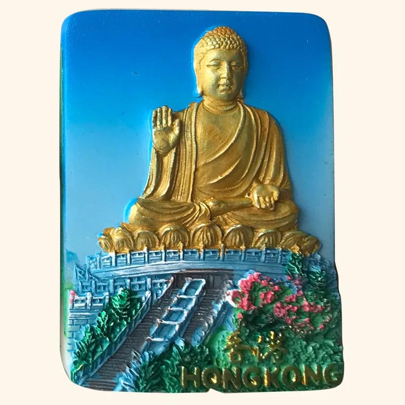 China Hong Kong Fridge Stickers Tourist Souvenirs Fridge Magnets Home Decor Wedding Gifts Photo Wall Magnetic Stickers