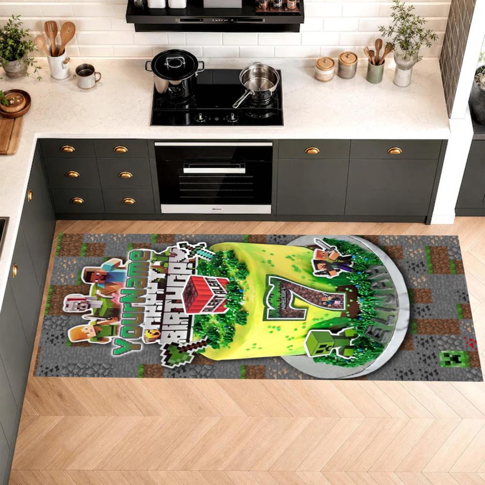 Minecraft Customize Your Name Kitchen Rug Runner Rug Laundry Mat Hallway Entryway The Best Gift Choice