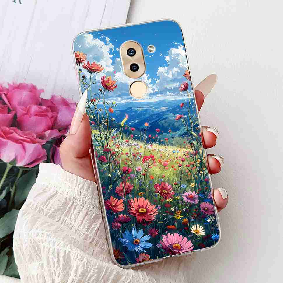 For Huawei Honor 6X BLN-AL10 Case Cute Cartoon Painting Soft Silicone TPU Cover For Honor 6X 6x BLN-L21 5.5" Popular Cats Shell