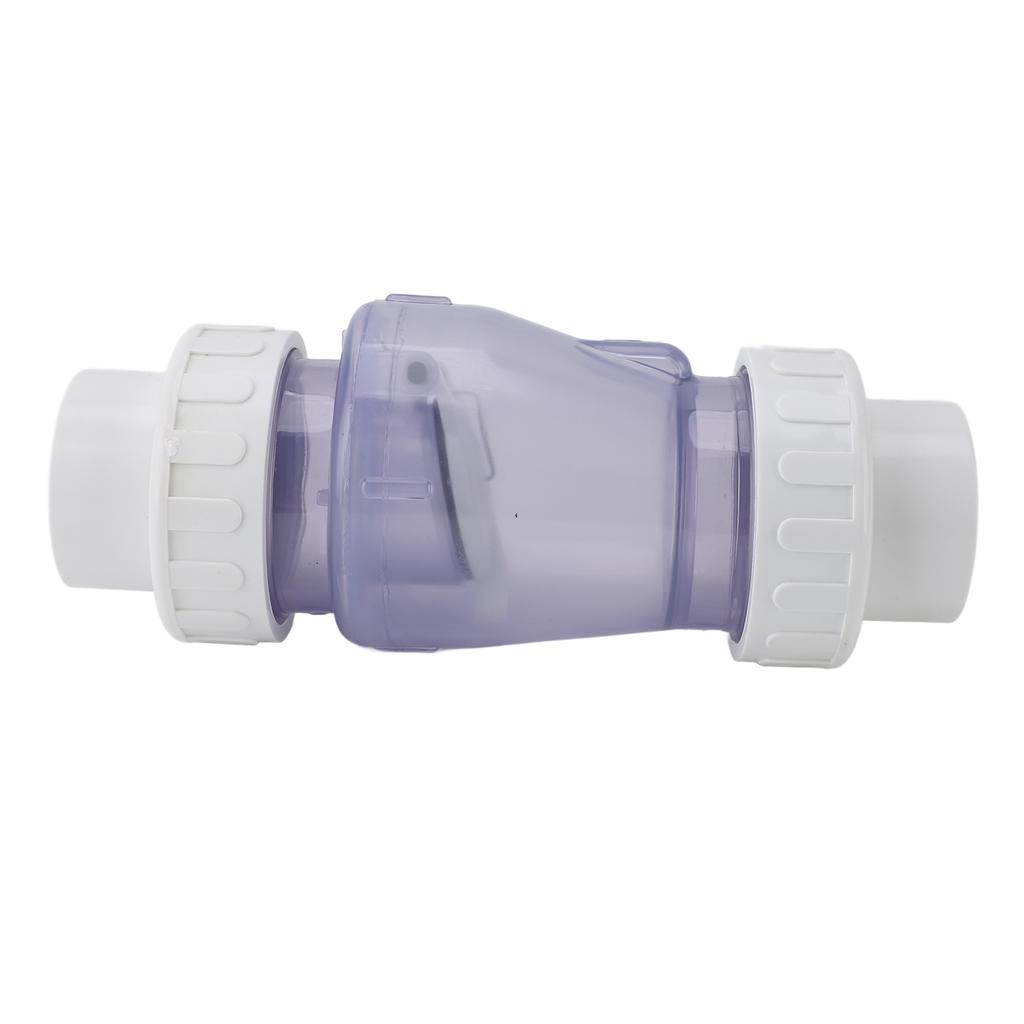 2 Inch Check Valve Transparent Pool Accessories Replacement Check Valve Prevent Backflow