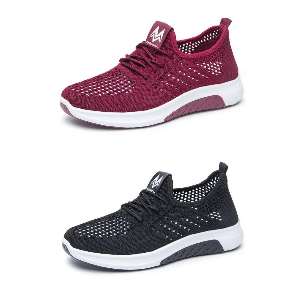 Summer Hollow Breathable Cloth Shoes with Mesh Surface, Soft Sole, Anti Slip, Versatile Casual Sports Women's Shoes