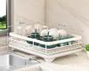 2 Tier Dish Drying Rack, Large Capacity Dish Rack With Draining Board, Double Layer Detachable Dish Storage Organizer For Dishes
