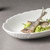 Xiangchong Pure White Ceramic Oval Fish Plate