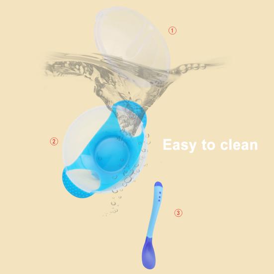 Copii pentru antrenament pentru hrănire, castron pentru cină, set de veselă cu ventuză