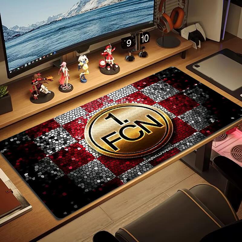 1.FC Nürnberg Logo Color Mouse Pad Large Gaming Table Cushion Non-slip Laptop Tablet Big Mousepad XXL Mat Mini PC Playmat With Lock edge