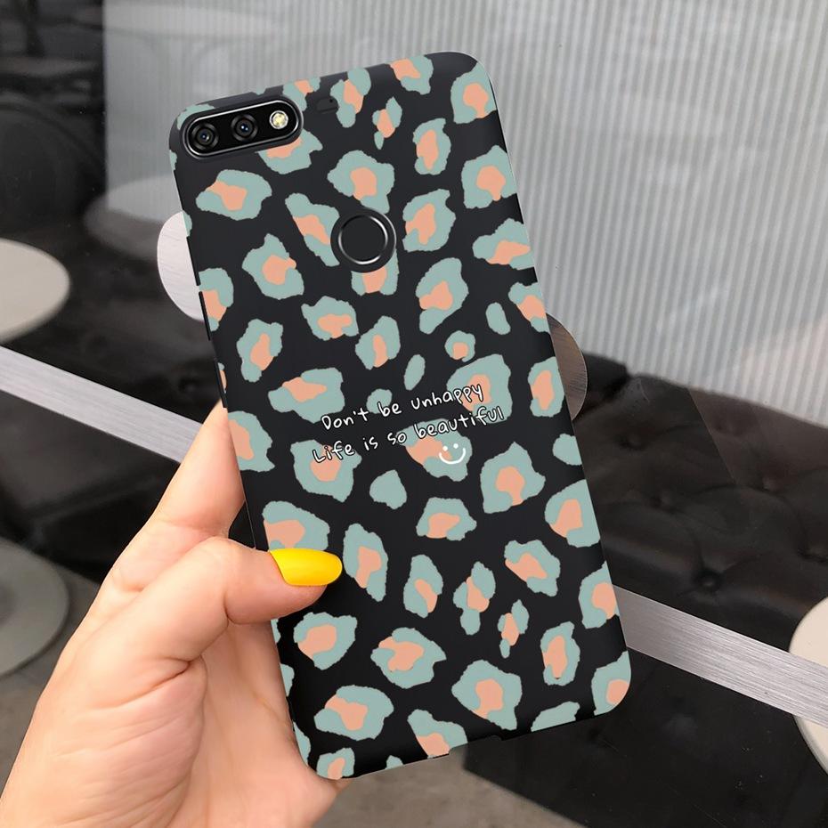 For Huawei Y7 Prime 2018 Lovely Printing Macaroon Silicone Soft Phone Case Back Cover For Huawei Y7 (2018) Y7Prime LDN-LX3 LX2