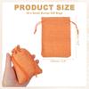 PATIKIL Set of 50 Drawstring Bags, 4x5.5 Inch, Burlap Reusable Gift Bags, Jewelry Pouches for Parties, Christmas, and Events, Orange