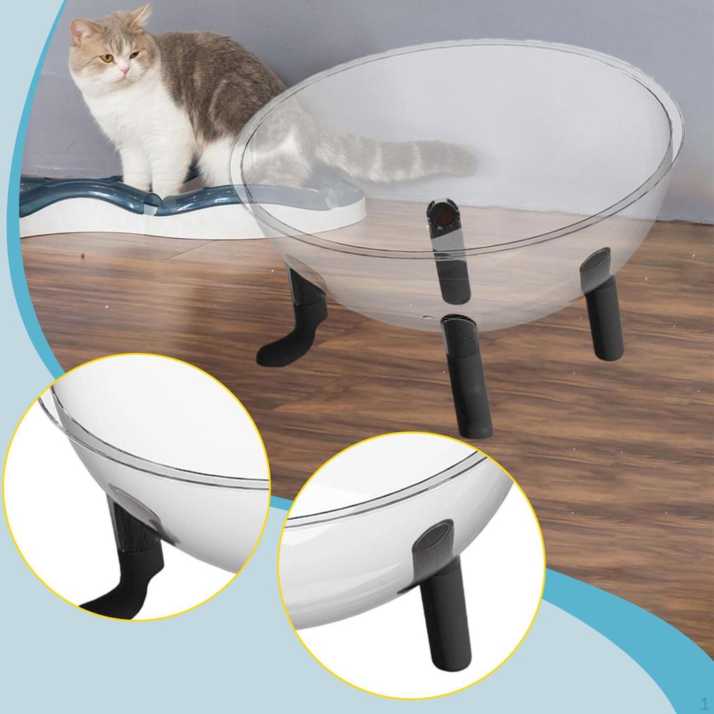 Capsule Cat Bed House Lightweight Raised Acrylic Dome Easy to Clean Gift Ornament Kitten