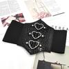 PU Leather Love Buckle Cummerbunds Dress Girdle Wide Waist Belt Personality Female Waistband  Women