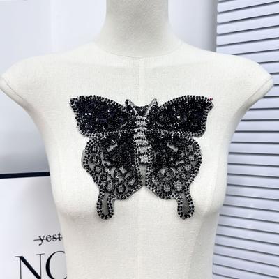 Netzboden Stickerei Perlen Schmetterling Applikation Zubehör Kleidung Spitze Kinderkleidung Schleier Zubehör