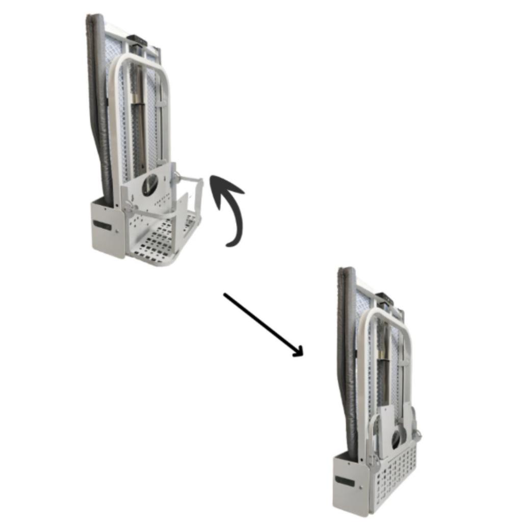 Wandmontierbares Bügelbrett mit Aufbewahrungskorb Robust Wandmontiert