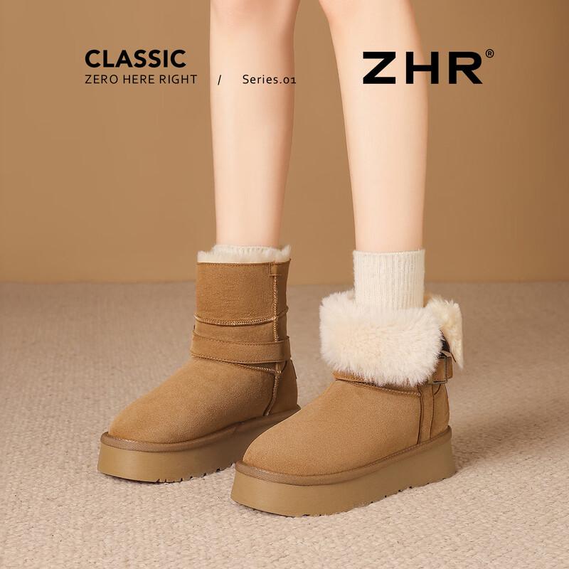 ZHR Women s Winter Warm Thick-Sole Snow Boots JQ36 37