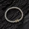 Luxury Micro Pave Setting High Quality Zircon Hip Hop Tennis Chain Bracelet Women 18K Gold Plated Jewelry