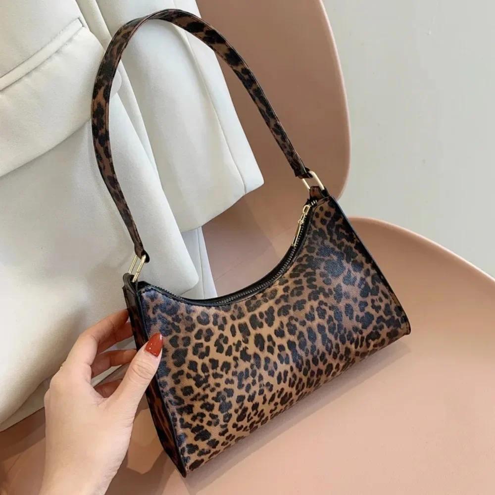 

Summer New Shoulder Bags for Women High Quality Zebra Underarm Handbags PU Leather Leopard Armpit Purse Bag S леопардовый