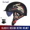Retro Semi-Helmet Motorcycle Helmet for Men's and Women's Day American Motorcycle Cruise Pedal Helmet Is Universal in Summer