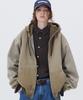 Nohant Minimal Washed Hoodie Zip-Up Brown