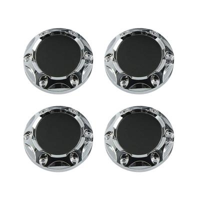 Uxcell Wheel Center Caps, Compatible, Rust-Resistant, Universal Hub Caps, Plastic, Silver Tone, 6 Clips, 68mm Outer Diameter, Pack of 4