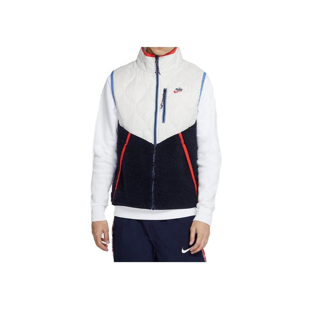 Nike Sportswear Heritage Sherpa Fleece Collar Warm Vest Men Vest Obsidian CU4451-104