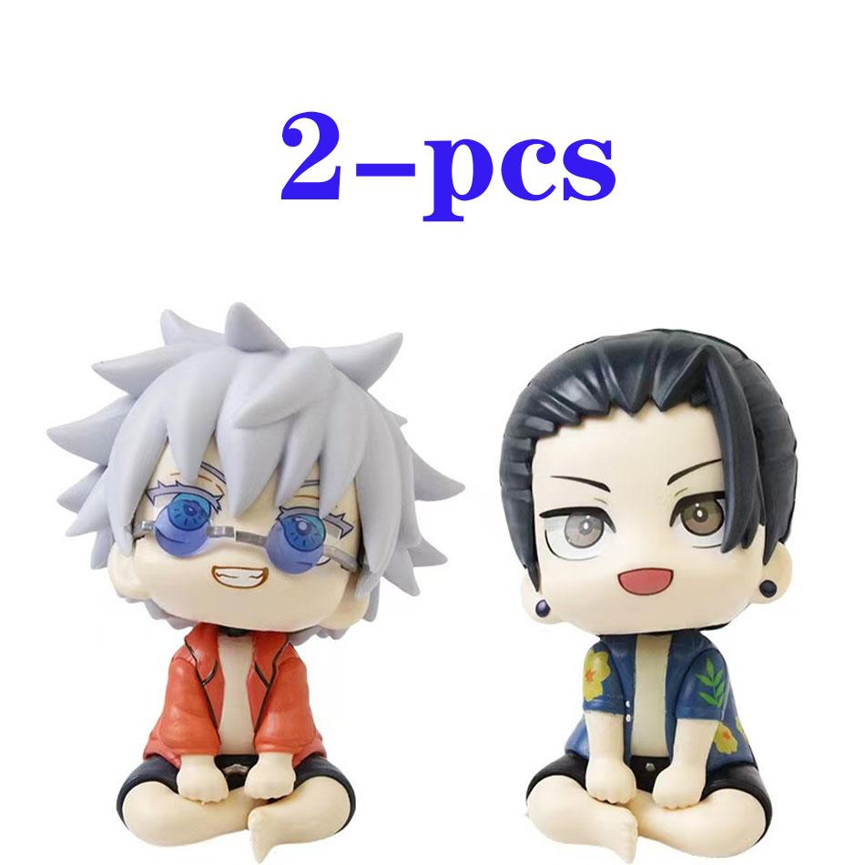 12Cm Anime Jjk Figure Summer Gojo Satoru Action Figures Pvc Mini Edition Models Geto Suguru Figurine Jjk Beach Casual Wear Gifts