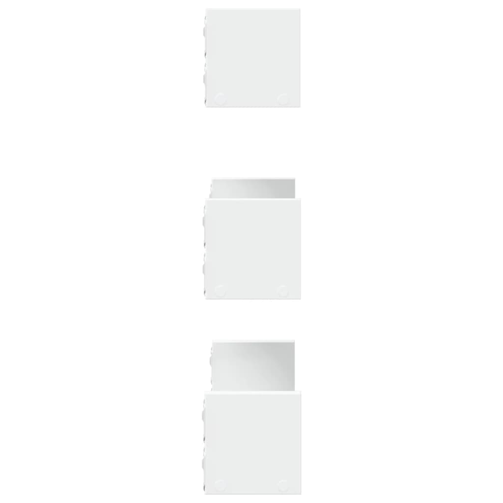 Wall Shelf Set 3 Pieces White Particleboard
