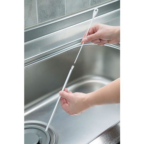 Mameita Straw Brush, Set of 3, 24.8cm Long, Cleaning Brush, Cleaner, Long Type, Ultra-Fine Nylon, Flexible, White, Pink, Made in Japan