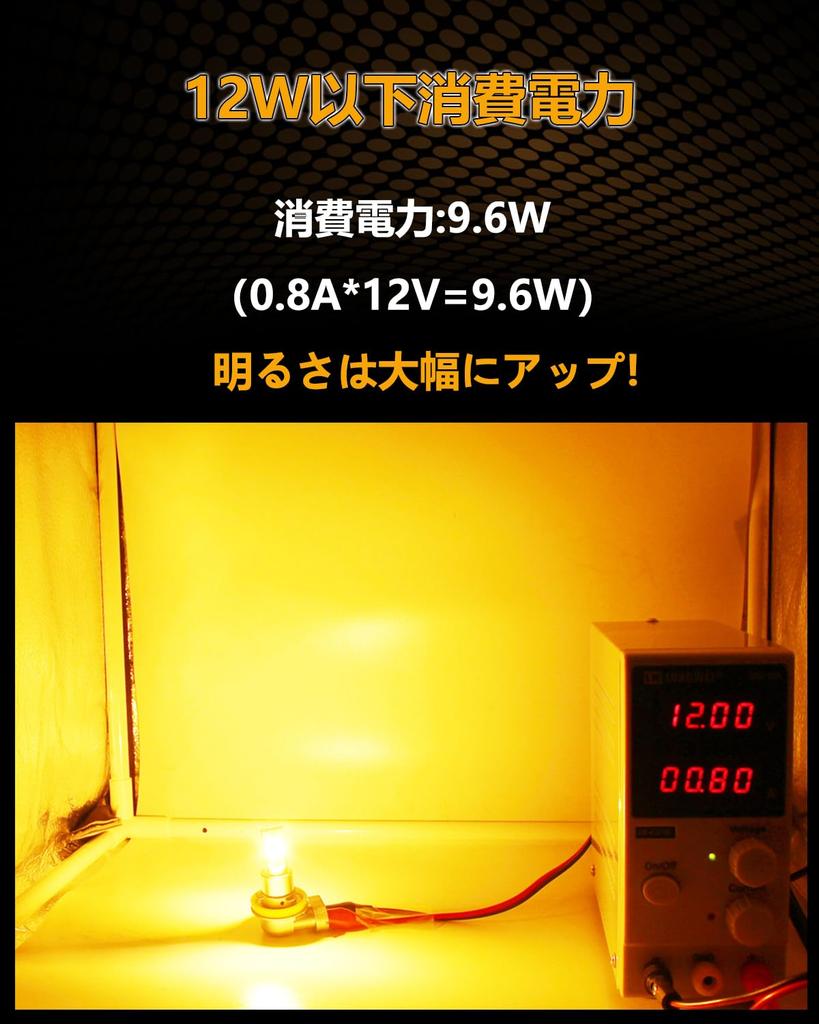 GOSMY LED-Nebelscheinwerfer Kompatibel mit 12V CSP Über Stunden Lebensdauer der Birnen, H8, H11, H16, Gelb, Fahrzeuge, 2000LM, Chip, 3000K, 50.000 (Paket 2)