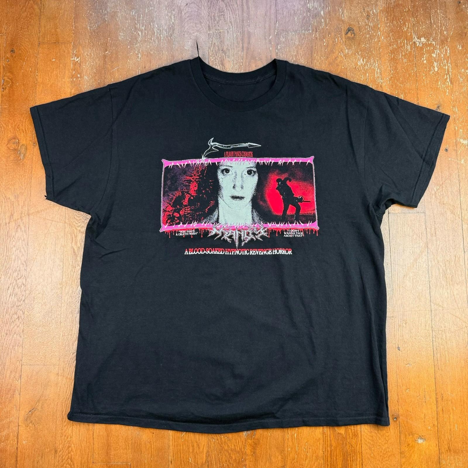 Mandy Panos Cosmatos Nicholas Cage Horror Movie Film T Shirt Size XL XXL