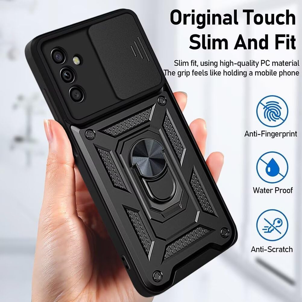 MilitaryArmor Case For Samsung Galaxy M15 M55 5G M14 M34 M54 M23 M33 M53 Cover Lens Protection Ring Stand Holder Coque Fundas