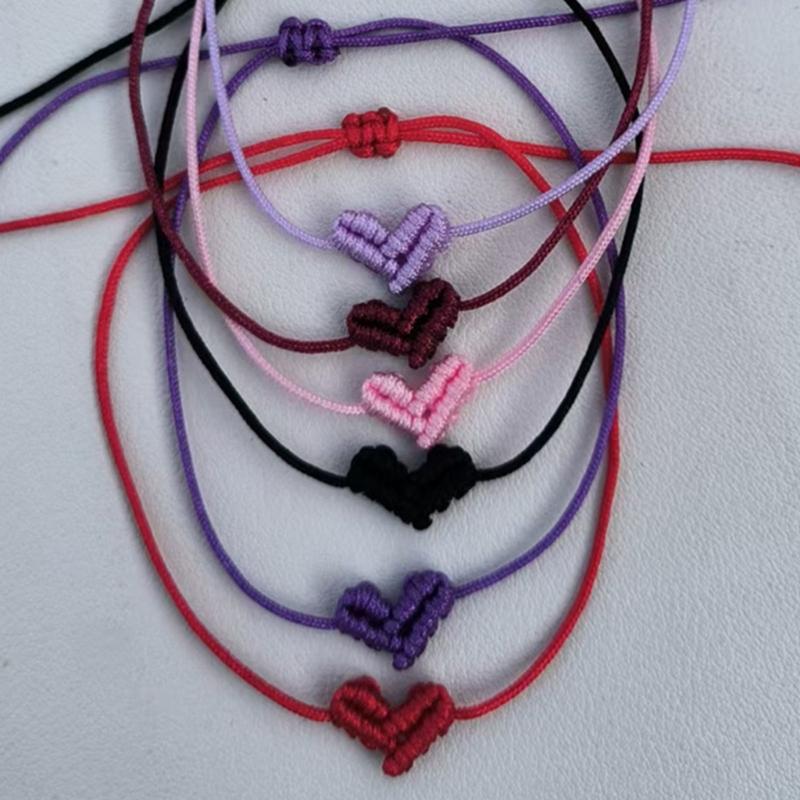 Handmade Braided Heart Bracelet For Women Men Comfortable Fashion Jewelry Gift For Her Him