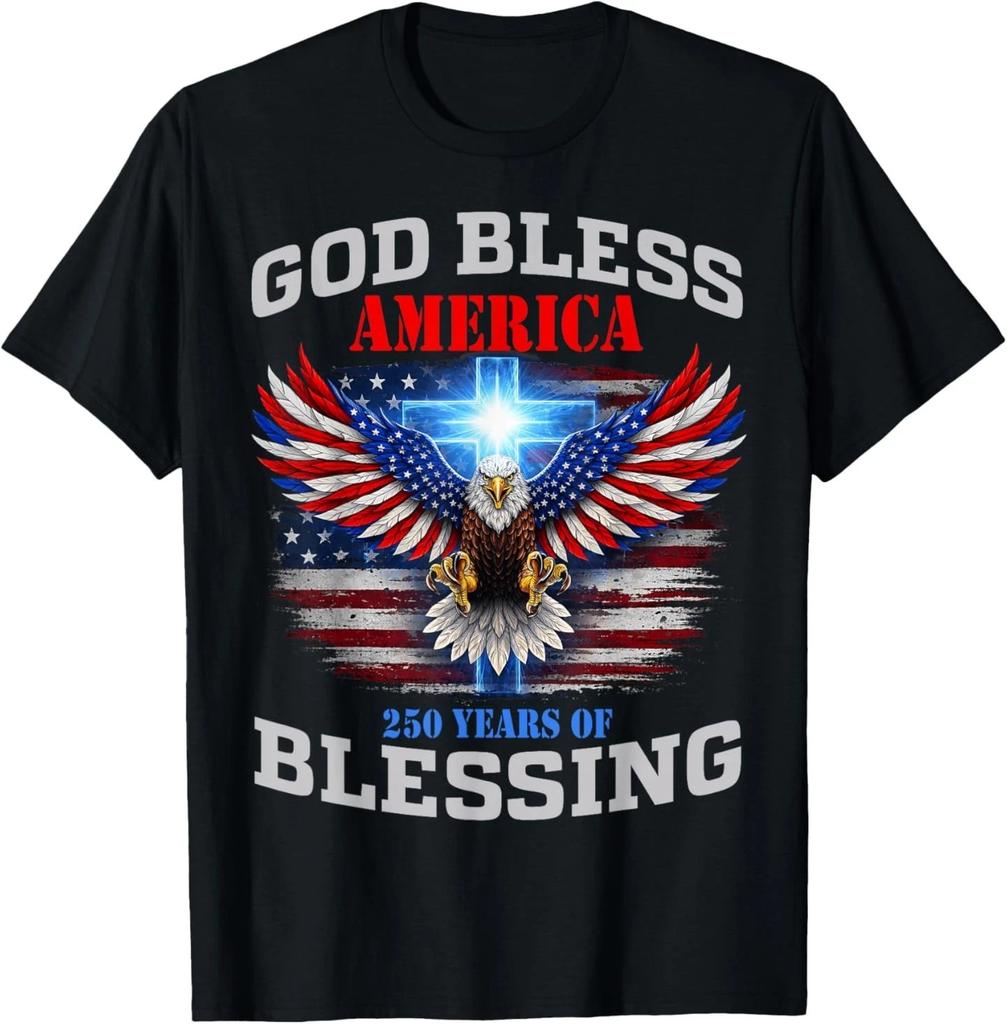 God Bless America 250 Years of Blessing 1776 2026 USA T-Shirt