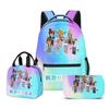 Roblox Mundo Virtual Juego de 3 Piezas Set de Mochila Escolar Mochila Estuche de Doble Capa Bolsa de Almuerzo Para Niñas Estudiantes de Secundaria y Primaria