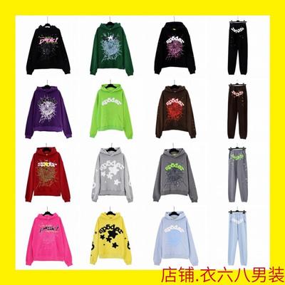 Sp5der Streetwear Hoodie Met 3D Puff Print 555555 Design Unisex Oversized Katoenen Pullover Jeugd Casual Kleding