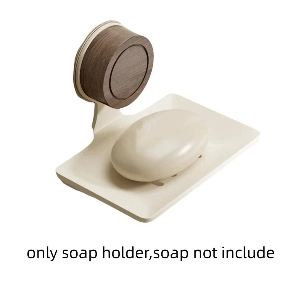 Self-draining Soap Box Suction Cup Drying Rack Punch-free Soap Dish  Shower