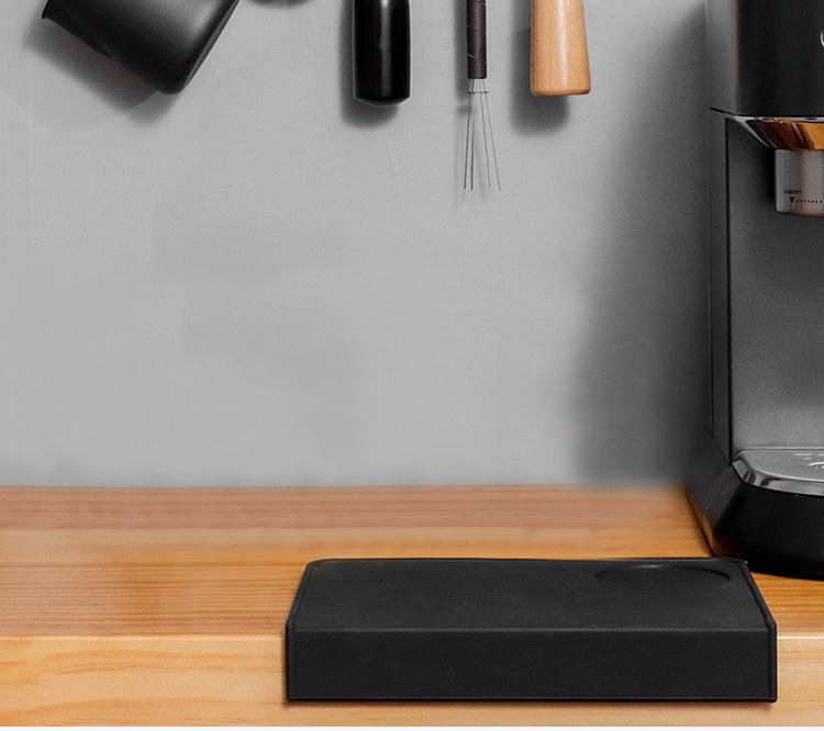 Wall-Mounted Coffee Accessory Organizer with Tamper Holder & Hammer Bar