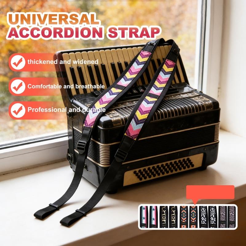 Adjustable Double Shoulder Straps Universals Accordion Strap Wear Resistant Musical Instrument Accessory